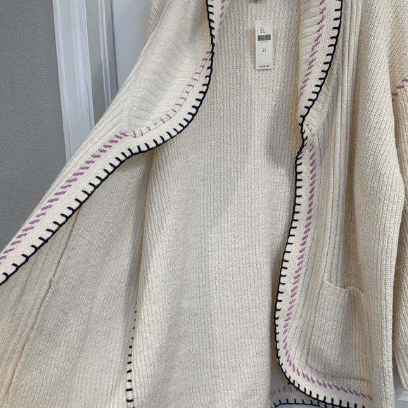 Anthropologie Collared Whipstitch Open Cardigan Sweater, 2X, NWT - Picture 10 of 12